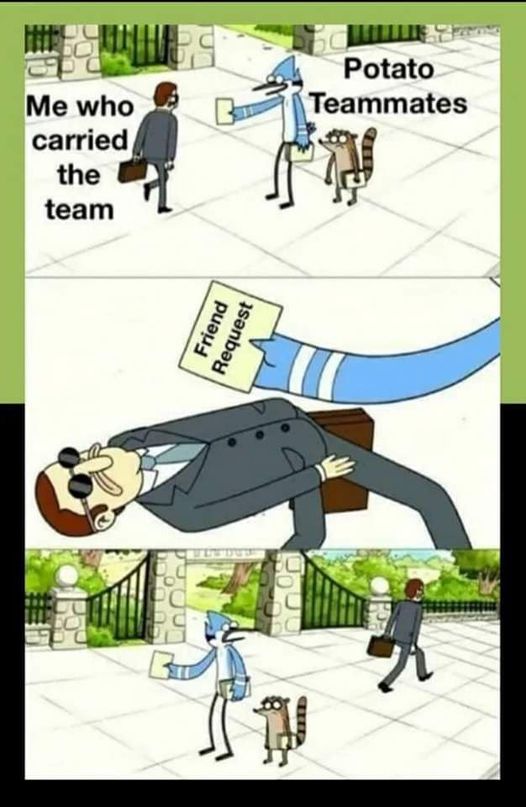 Get away from me potato! #Game #Gaming #GamingMemes #Gamers #VideoGames #XZEmpire #XZGaming #Potato #PotatoTeammates #ShitTeammates #Garbage #GoAway #FriendRequest #Rejection